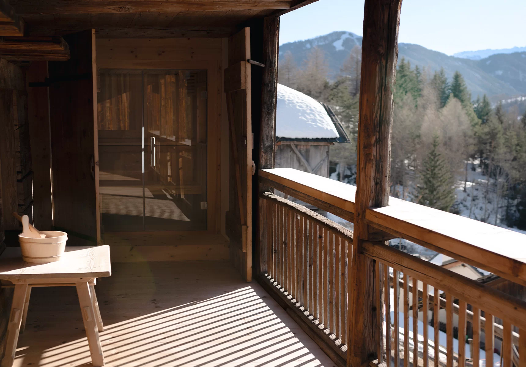 First Floor Front Terrace & Sauna